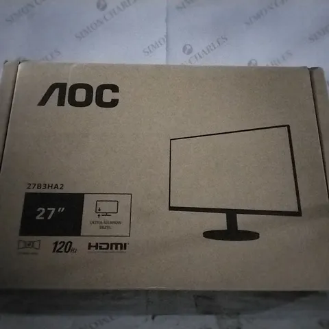 BOXED AOC 27 INCH LCD MONITOR 