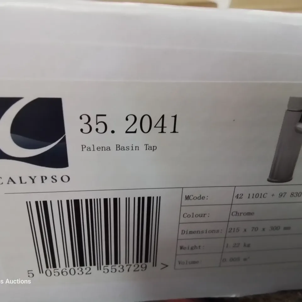 BOXED BRAND NEW DESIGNER PALENA BASIN TAP WITH POP UP WASTE CHROME