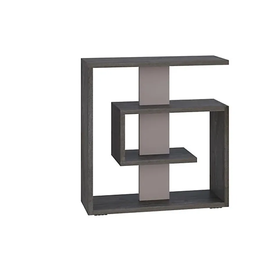 BOXED SALY MODERN SIDE END TABLE MULTIPURPOSE WITH CREATIVENESS H 57CM 3 TIER IN DARK COFFEE & LIGHT MOCKA