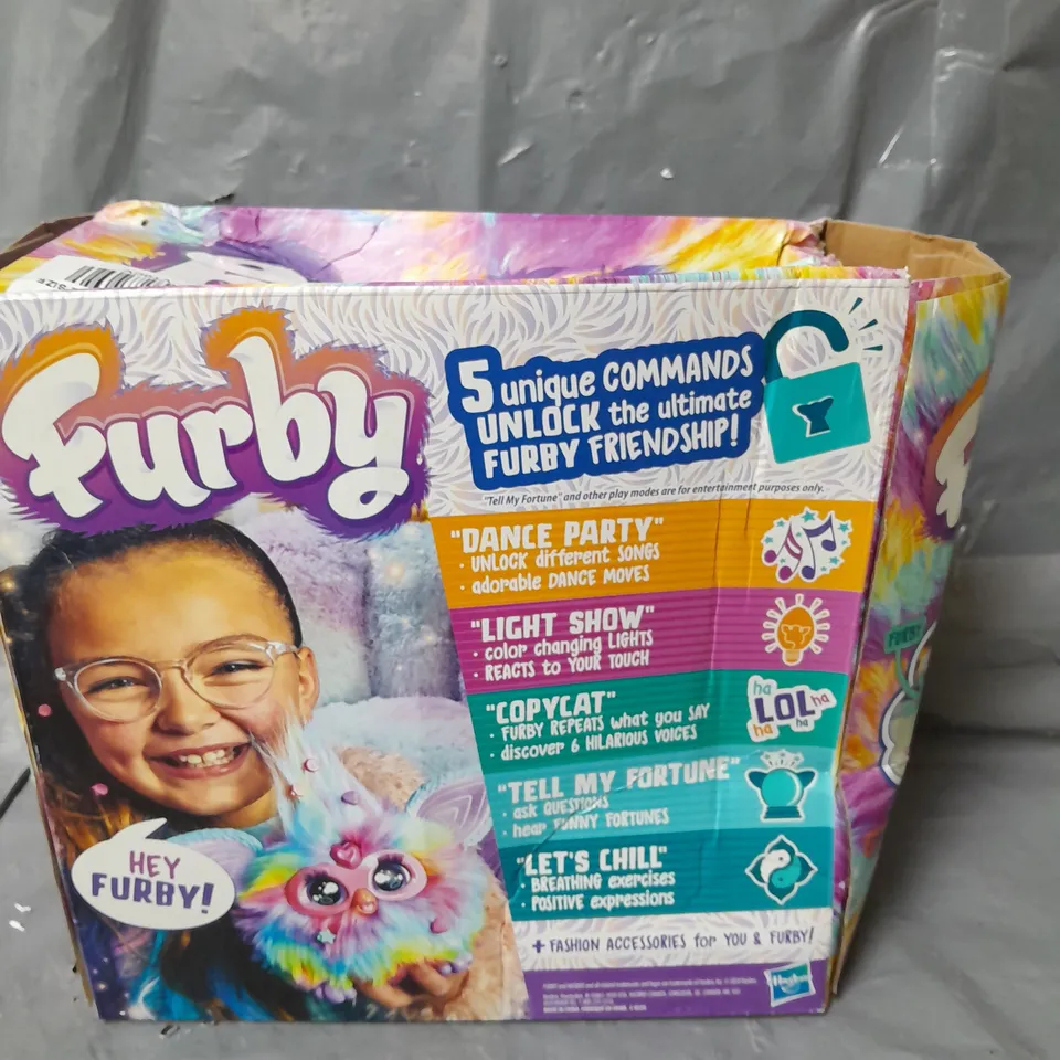 TIE DYE PURPLE FURBY TOY