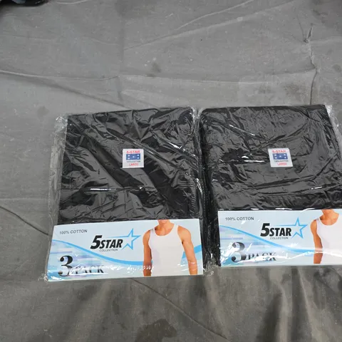 2X 5STAR COLLECTION MEN'S TANK TOPS β BLACK, 3 PACK