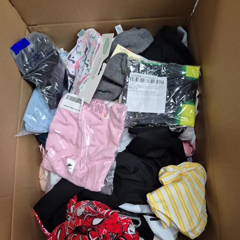 BOX OF APPROXIMATELY 25 ASSORTED KIDS CLOTHING ITEMS TO INCLUDE - TOP , SHORTS , T-SHIRT ETC - COLLECTION ONLY 