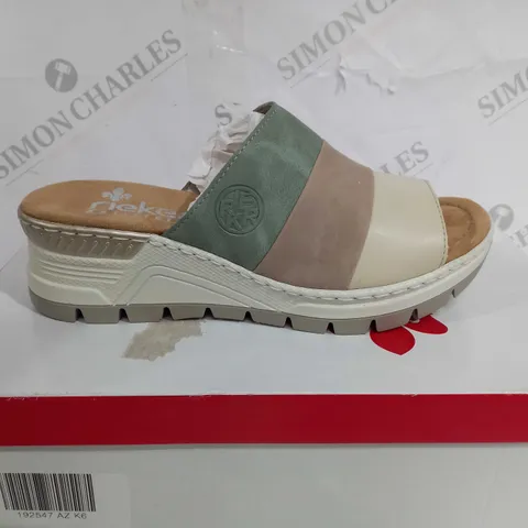 BOXED RIEKER ANTISWEAT SLIP ON SANDAL - SIZE 6