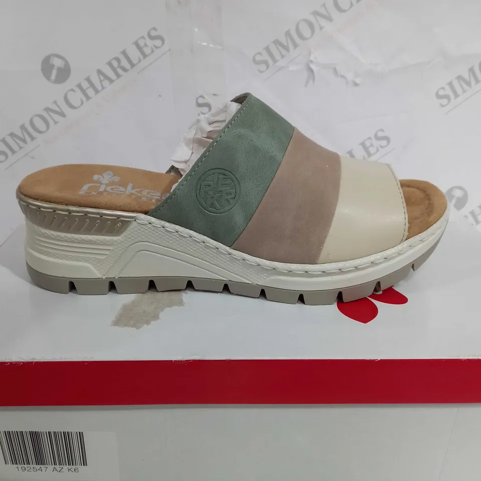 BOXED RIEKER ANTISWEAT SLIP ON SANDAL - SIZE 6