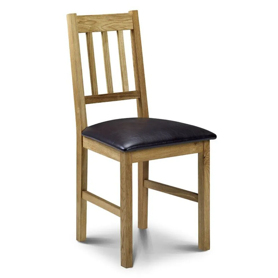 BOXED ALESSANDRA SOLID WOOD DINING CHAIR - OILED OAK
