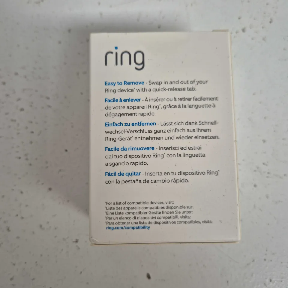 RING QUICK RELEASE BATTERY PACK