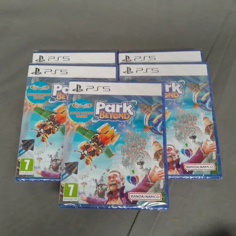 LOT OF 5 SEALED PARK BEYOND GAMES FOR PS5