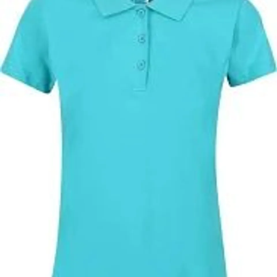 REGATTA WOMENS SINTON COOLWEAVE SHORT SLEEVE POLO SHIRT BRISTOL BLUE SIZE 8