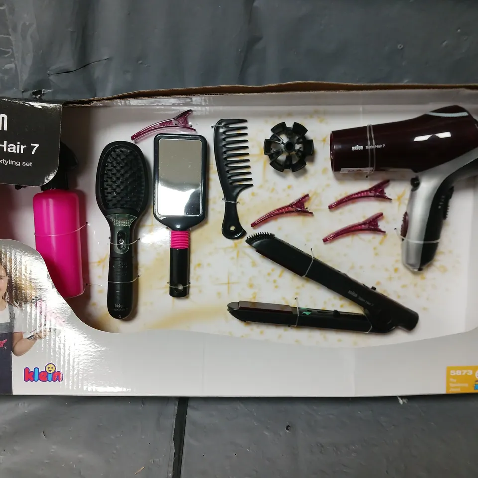 BOXED BRAUN MEGA HAIRSTYLING TOY GIFT SET RRP £34.99