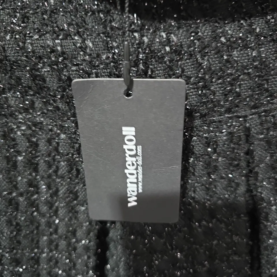 WANDERDOLL BLACK GLITTER KNIT MINI SKIRT – WOMEN'S XS