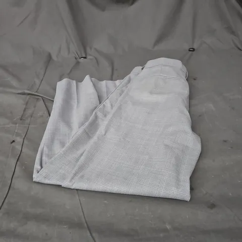 ASOS DESIGN LINEN-BLEND TAPERED SUIT TROUSERS – GREY, UK 28 (W28 L30)