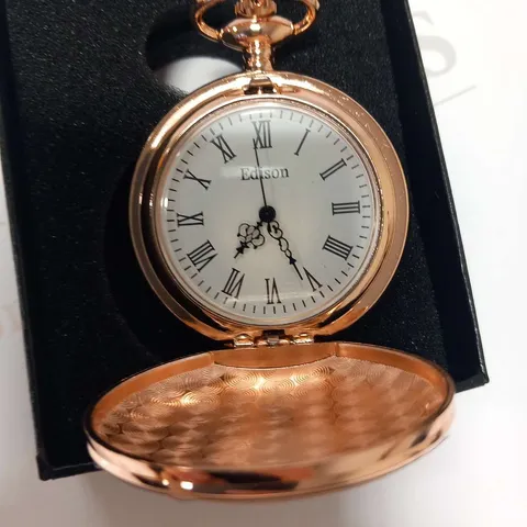 MENS EDISON POCKET WATCH WITH CHAIN – BRAND NEW IN BOX