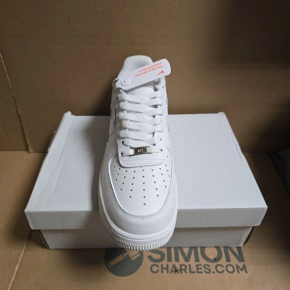 NIKE AIR FORCE 1 '07 WHITE SNEAKERS – UK 9 