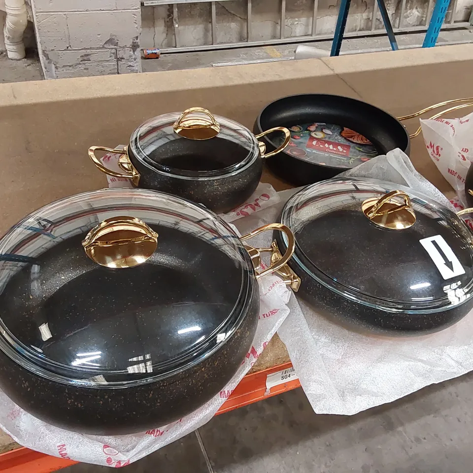 BOXED FAIMONT PARK 5 PIECE MIAMI STONEWARE NON-STICK COOKWARE SET (1 BOX)