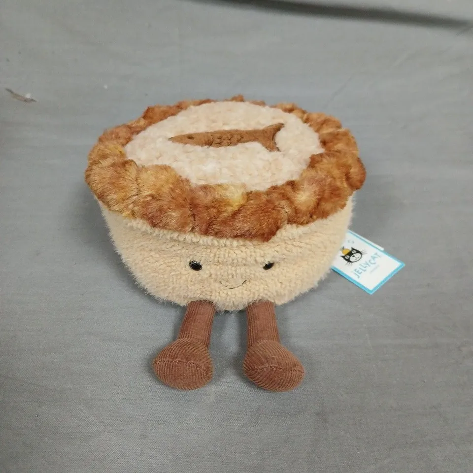 JELLYCAT AMUSEABLE PLUSH – CREAM BISCUIT WITH BROWN LEGS (TAG ATTACHED)