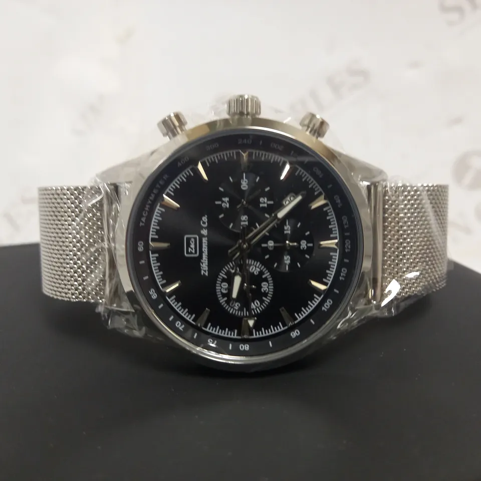 ZIHLMANN & CO CHRONOGRAPH STYLE MESH STRAP WATCH RRP £520