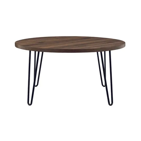 BOXED DOREL OWEN ROUND COFFEE TABLE WALNUT (1 BOX)