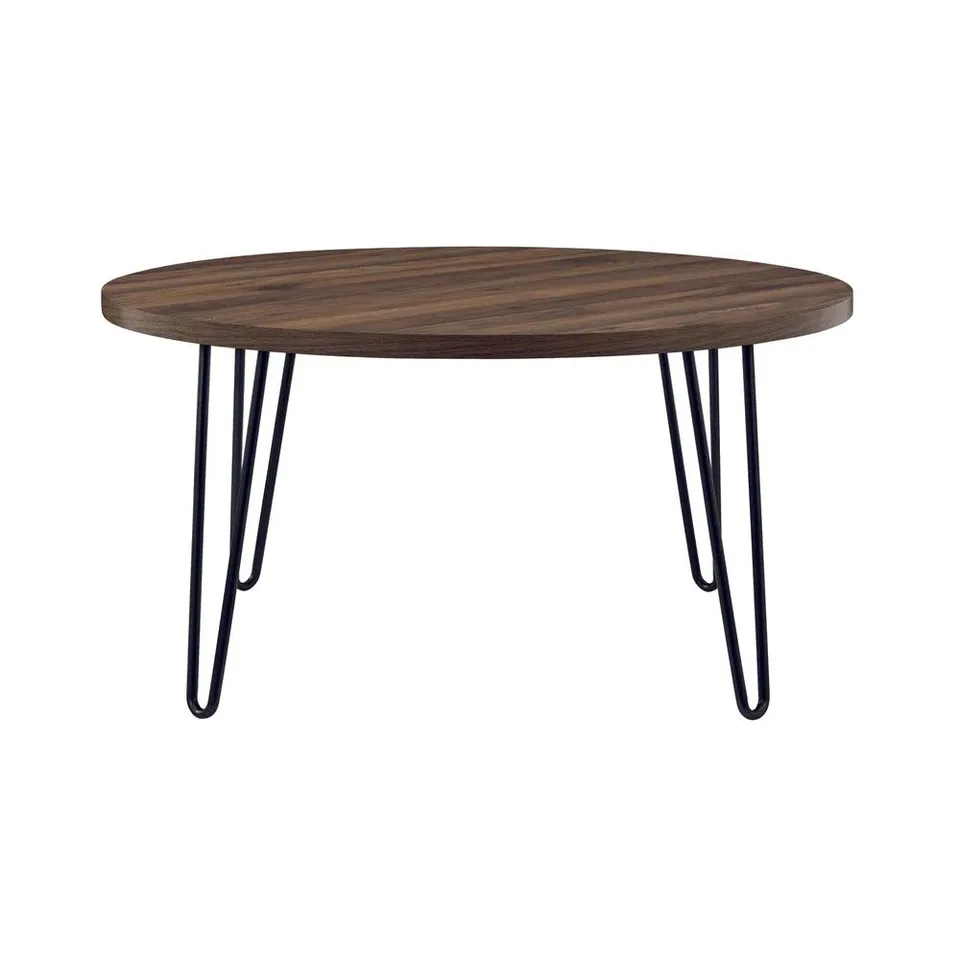 BOXED DOREL OWEN ROUND COFFEE TABLE WALNUT (1 BOX)
