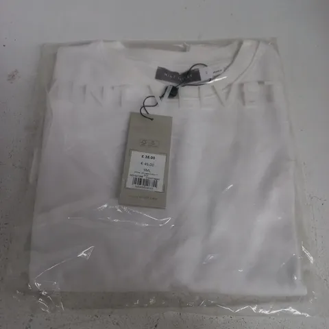 MINT VELVET WHITE ULTIMATE COTTON T-SHIRT β SIZE S