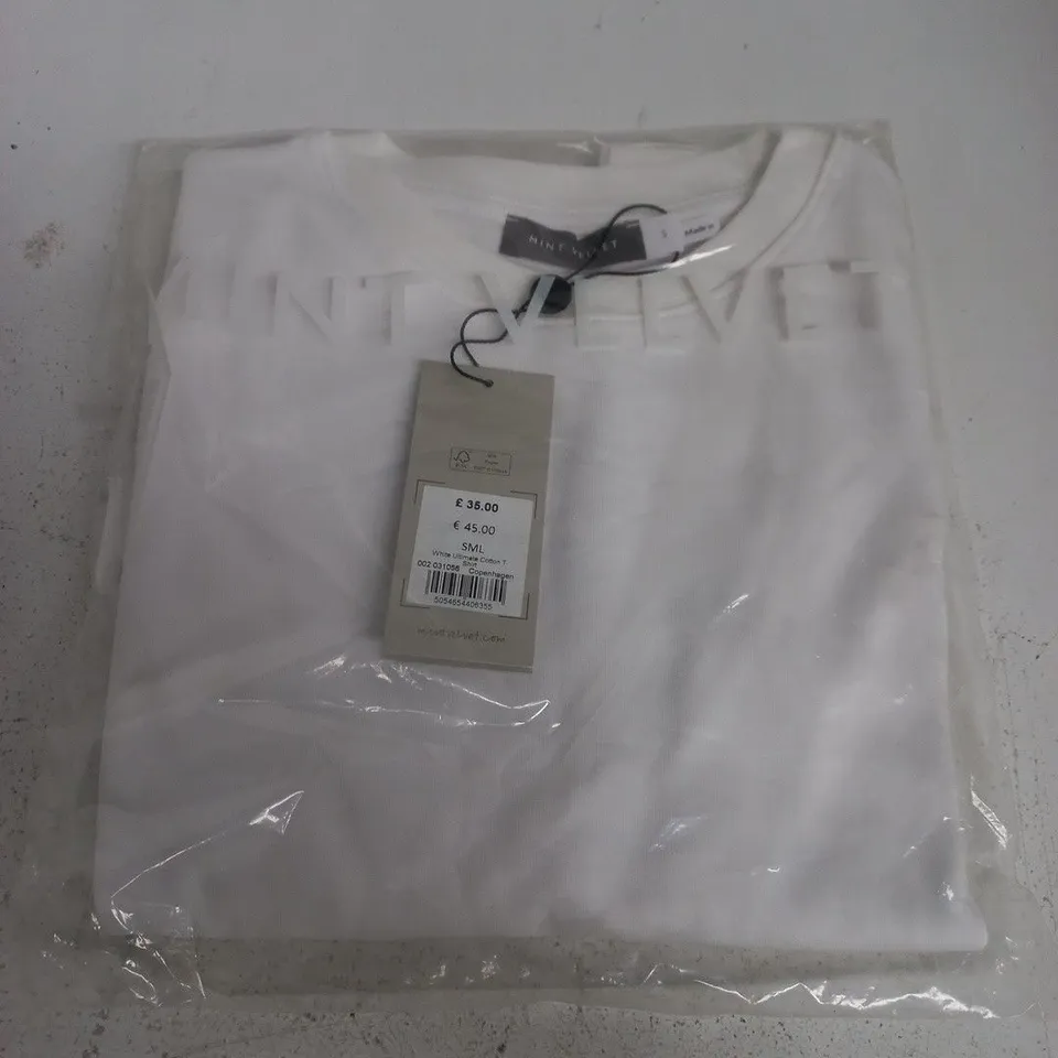 MINT VELVET WHITE ULTIMATE COTTON T-SHIRT – SIZE S