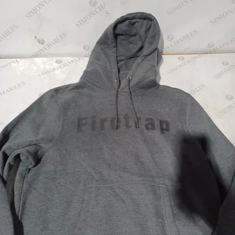 FIRETRAP GRAPHIC HOODIE IN GREY - L