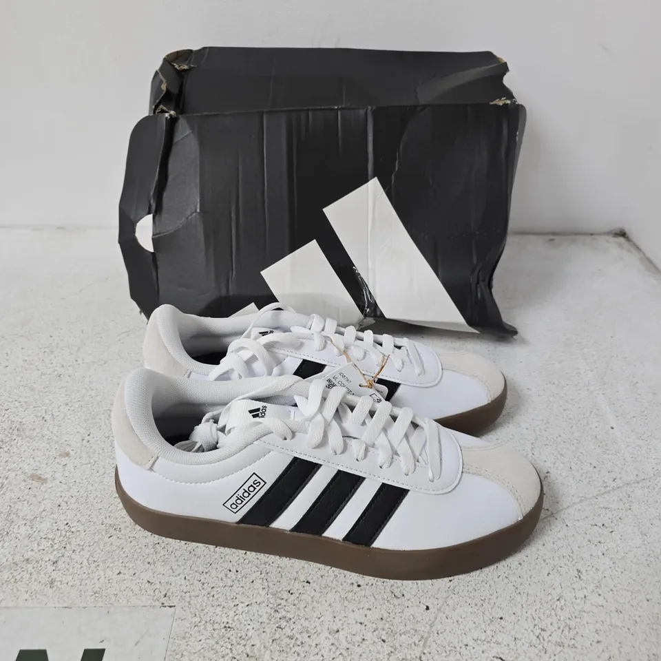 ADIDAS VL COURT 3.0 TRAINERS – WHITE/BLACK, UK 6 (EU 39 1/3; US 7.5)