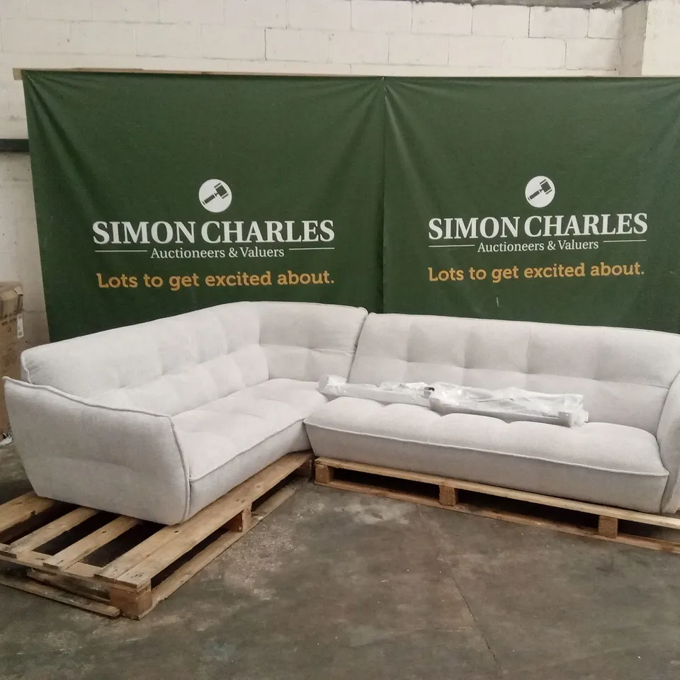 QUALITY DESIGNER ITALIAN MADE SEVILLE LARGE FABRIC CORNER SOFA