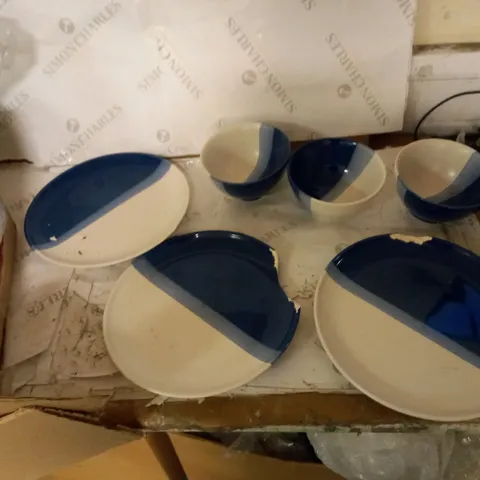 HALLIE GLAZED 12 PC DINNER SET