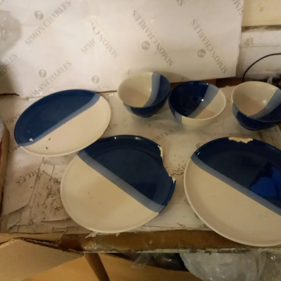HALLIE GLAZED 12 PC DINNER SET  RRP £58