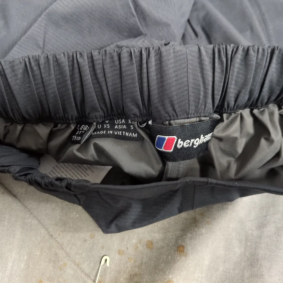 BERGHAUS GORE-TEX WATERPROOF TROUSERS – NAVY SIZE 8