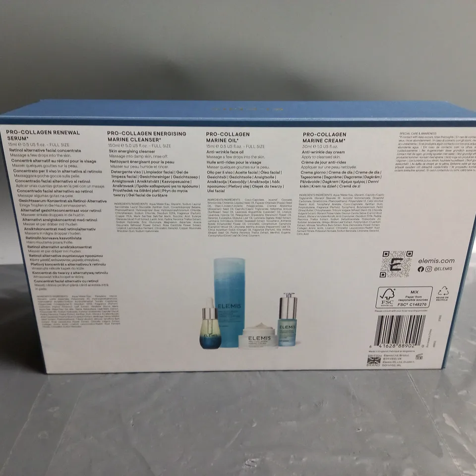 ELEMIS AGE DEFYING BESTSELLERS SET INLCUDING PRO-COLLAGEN MARINE CREAM (30ML), PRO-COLLAGEN MARINE OIL (15ML), PRO-COLLAGEN ENERGISING MARINE CLEANSER (150ML), ETC. 