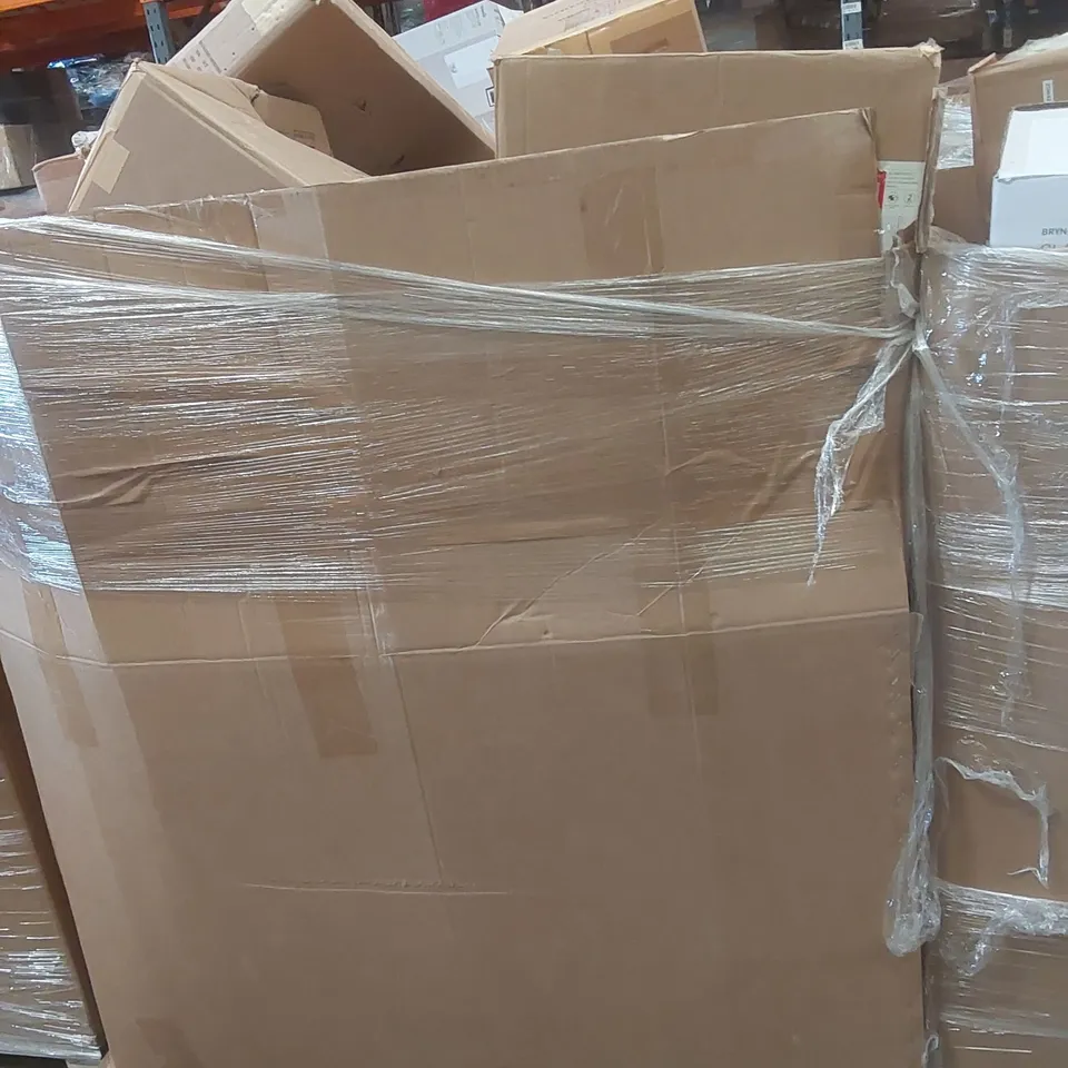 PALLET TO CONTAIN A VERY LARGE QUANTITY OF DESIGNER INDOOR LIGHTING PRODUCTS TO INCLUDE: TABLE LAMP, FLOOR LAMP, CEILING LIGHT ECT