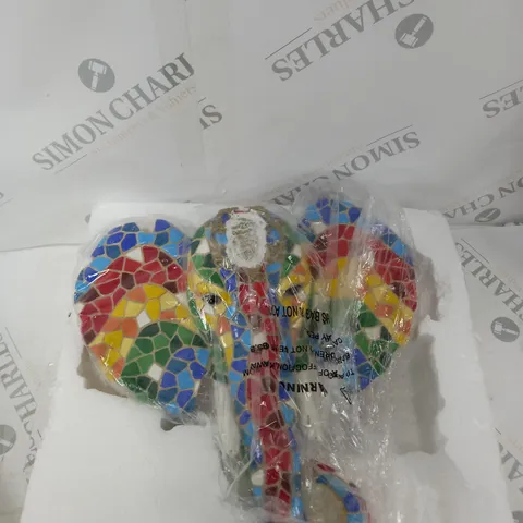 OUTDOOR DECORATIVE RAINBOW ELEPHANT BOXED
