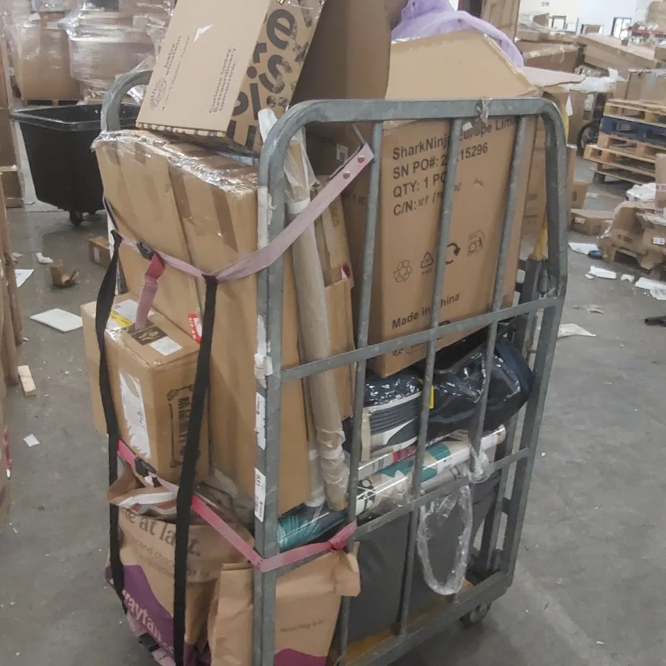 CAGE CONTAINING A LARGE QUANTITY OF ASSORTED PRODUCTS // CAGE NOT INCLUDED