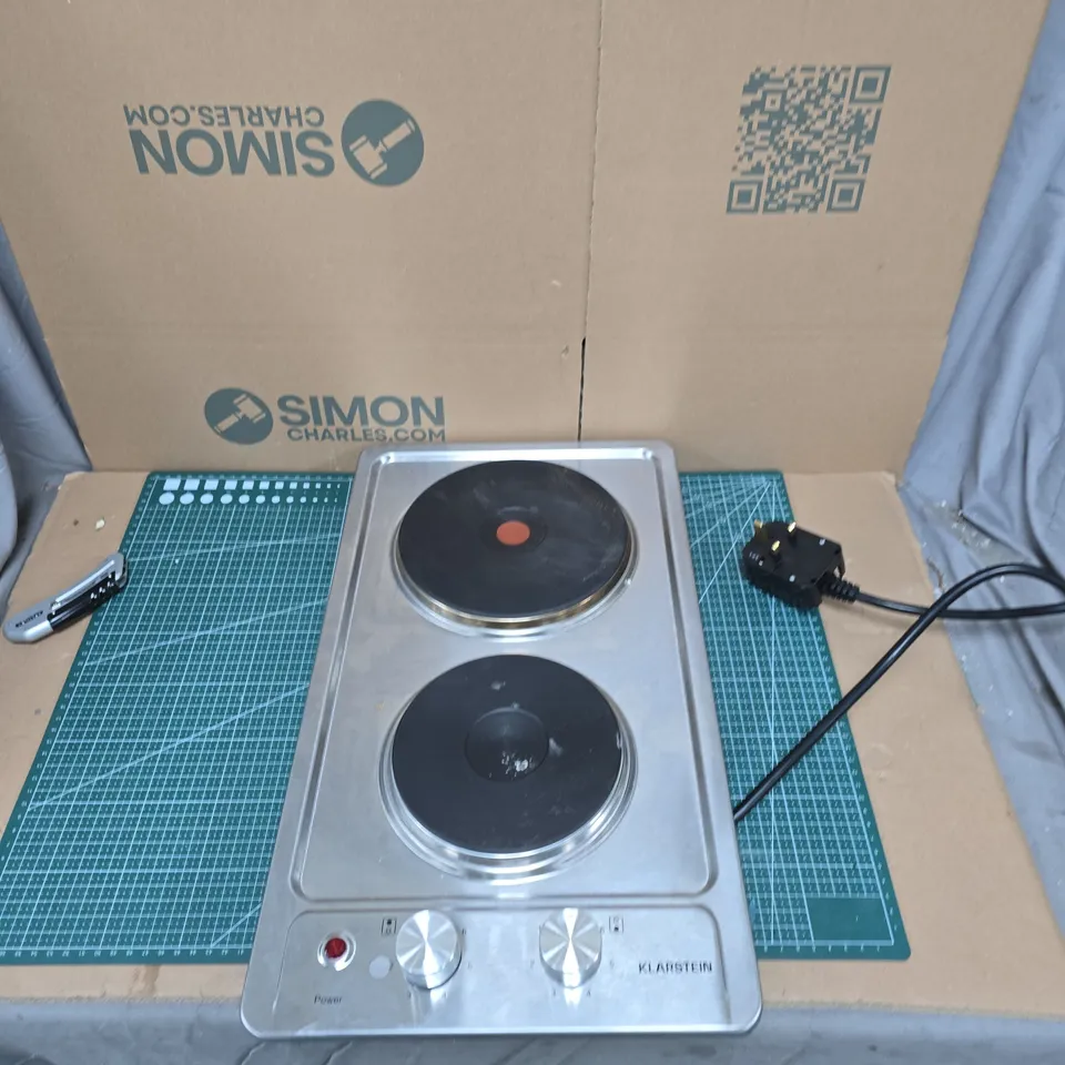 KLARSTEIN ELECTRIC HOB TK15-264, 3000W, DOUBLE BURNER, 220-240V