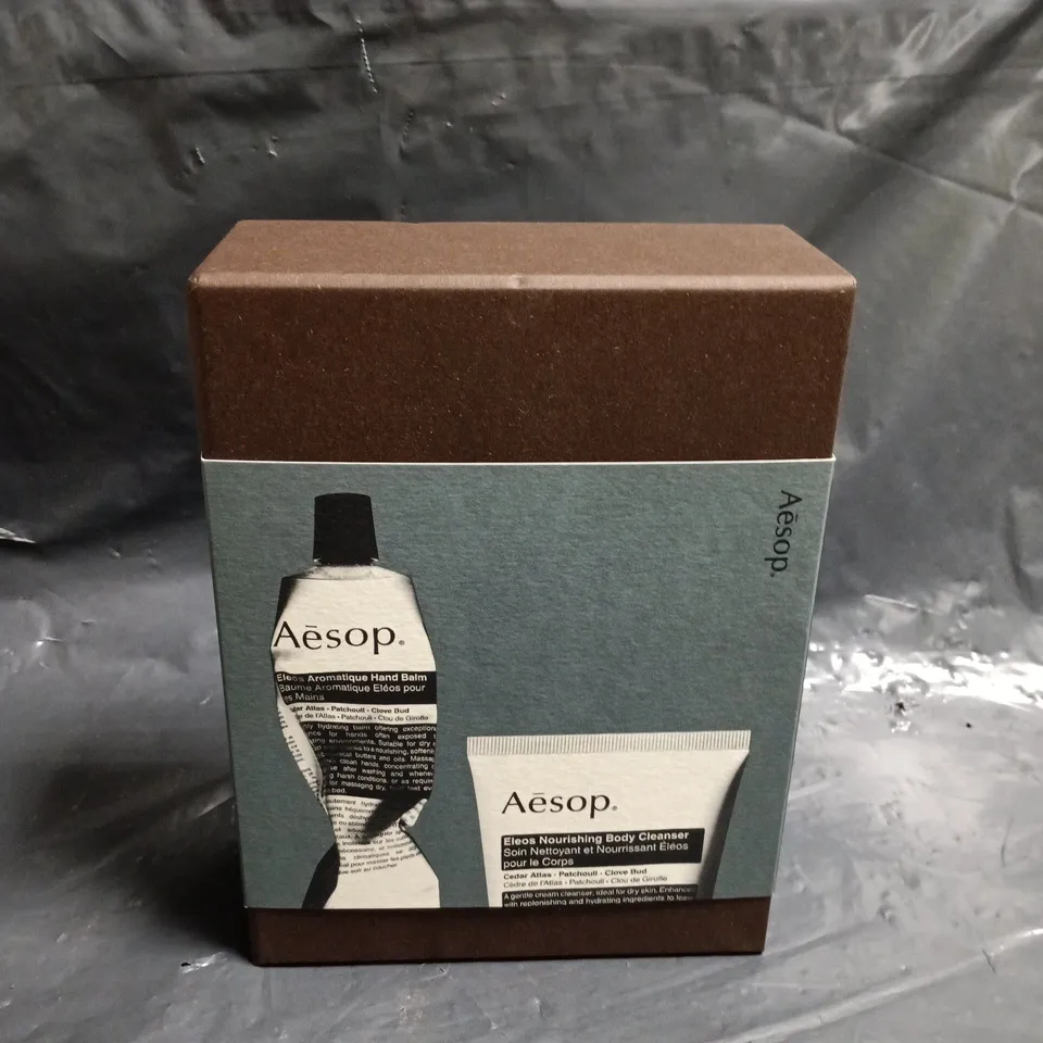 AESOP BODY CARE GIFT SET TO INCLUDE HAND BALM & BODY CLEANSER 
