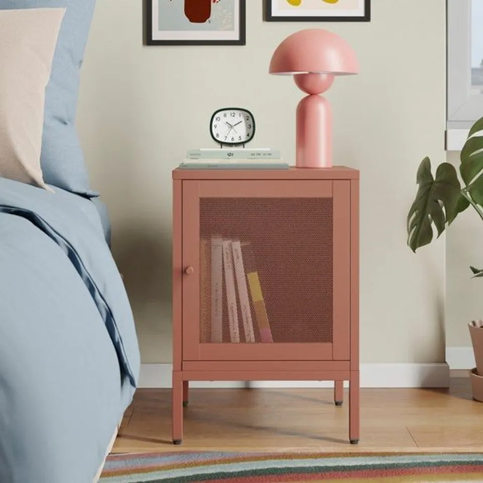 BOXED TALLA METAL BEDSIDE - TERRACOTTA (1 BOX)