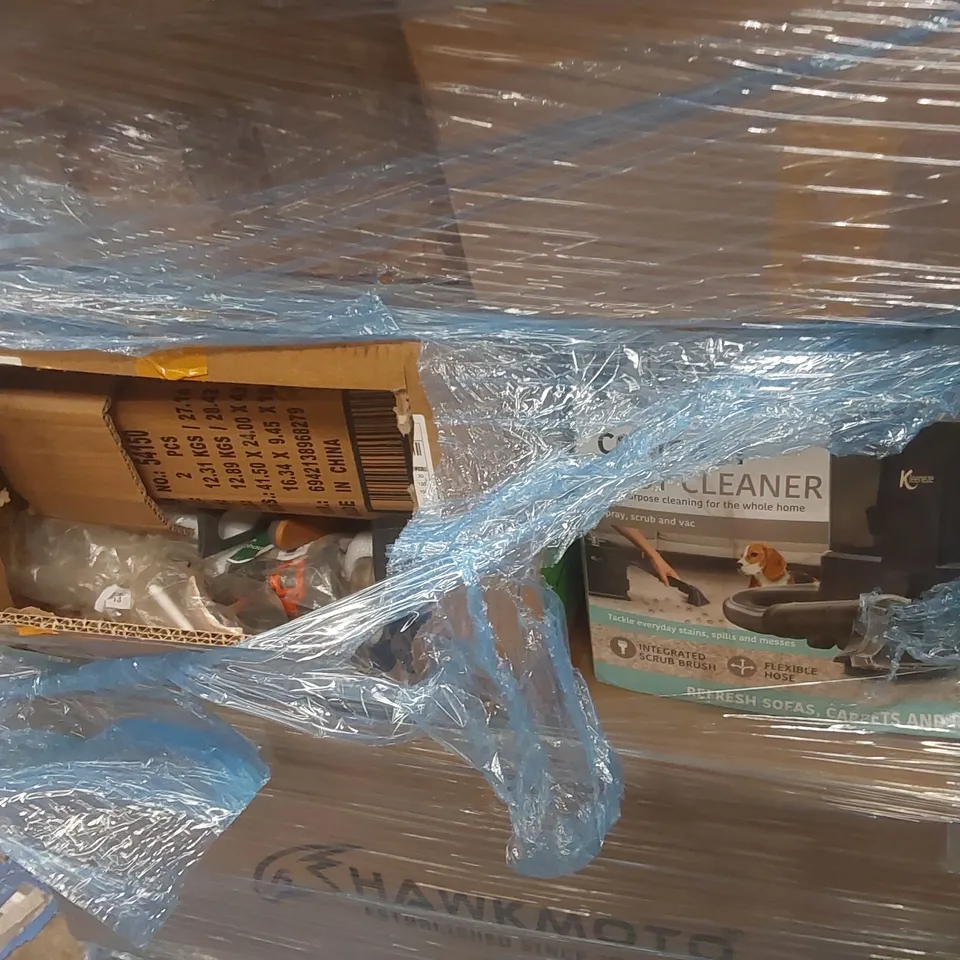 PALLET CONTAINING A VERY LARGE QUANTITY OF ASSORTED ITEMS INCLUDING: TOY CAR PART, MINI DIRTBIKE/QUADBIKE PARTS, FURNITURE ECT