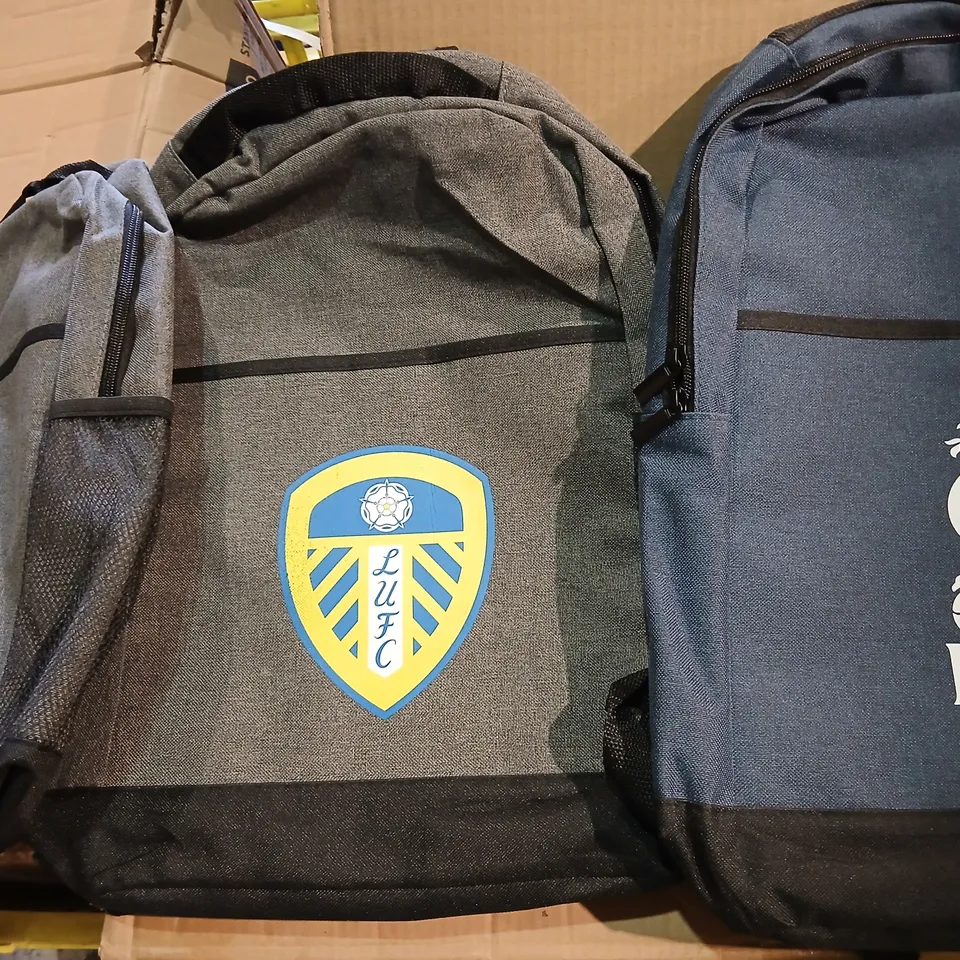 NINE ASSORTED FOOTBALL THEMED RUCKSACKS