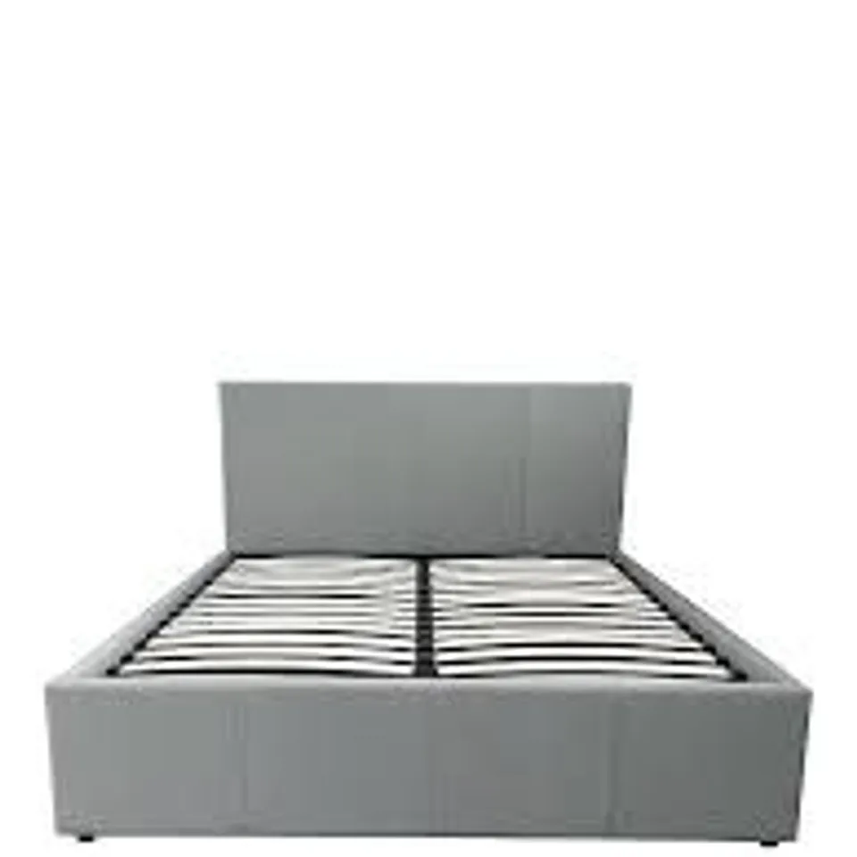 BOXED MARSTON KING BED FRAME IN GREY - 2 BOXES