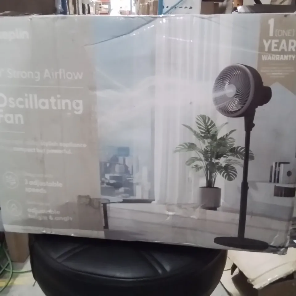 BOXED KEPLIN 10" OSCILLATING FAN BLACK
