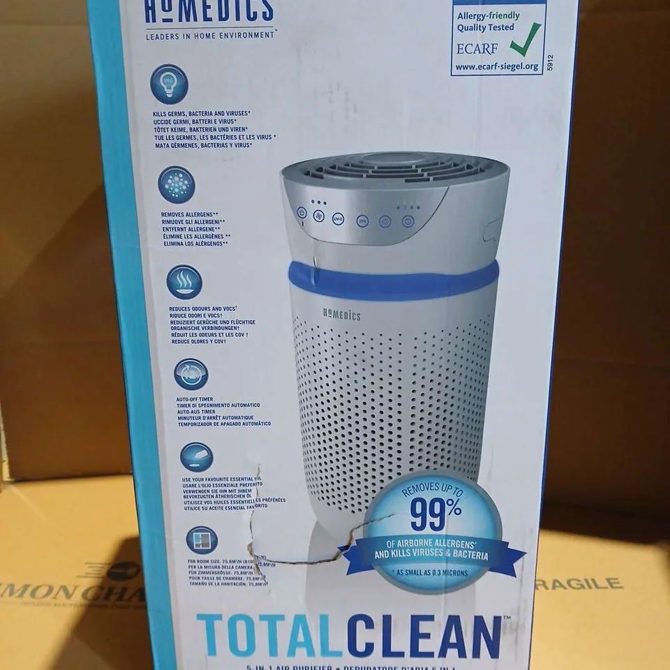 BOXED HOMEDICS TOTAL CLEAN AIR PURIFIER