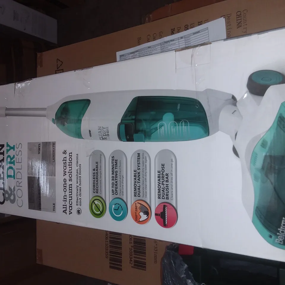 BELDRAY CLEAN & DRY CORDLESS ALL IN ONE