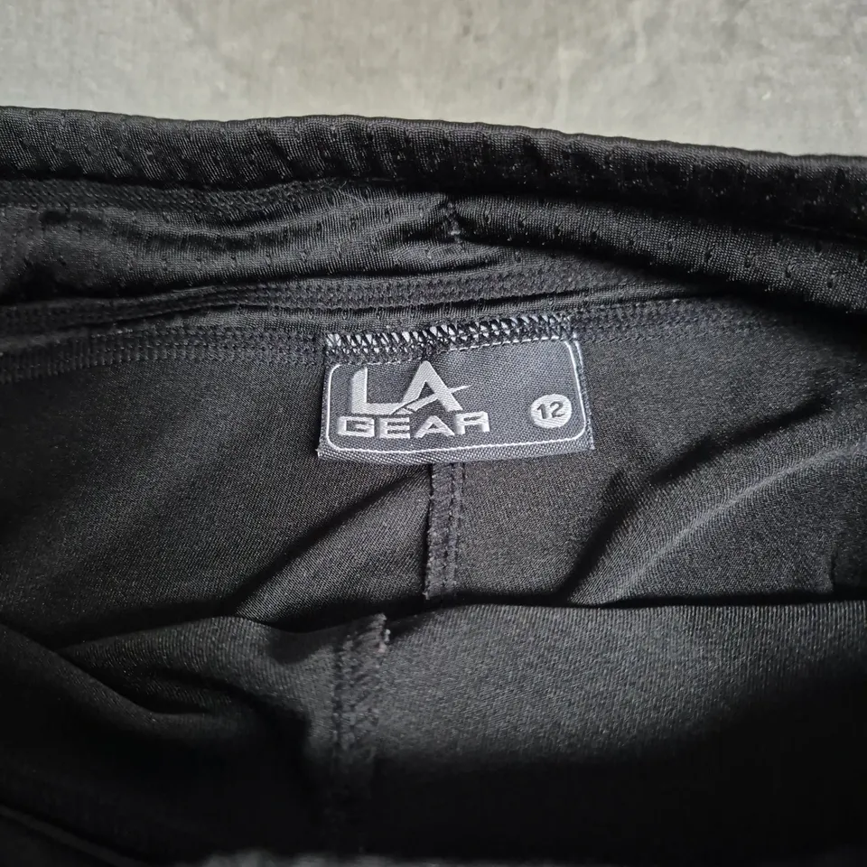 LA GEAR WOMEN'S BLACK ATHLETIC TROUSERS – UK 12