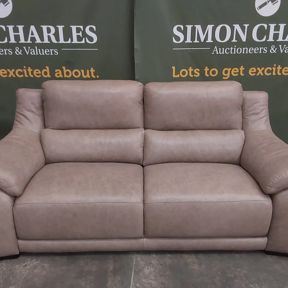 QUALITY DESIGNER ITALIAN MADE DEGANO 3 SEATER LEATHER SOFA