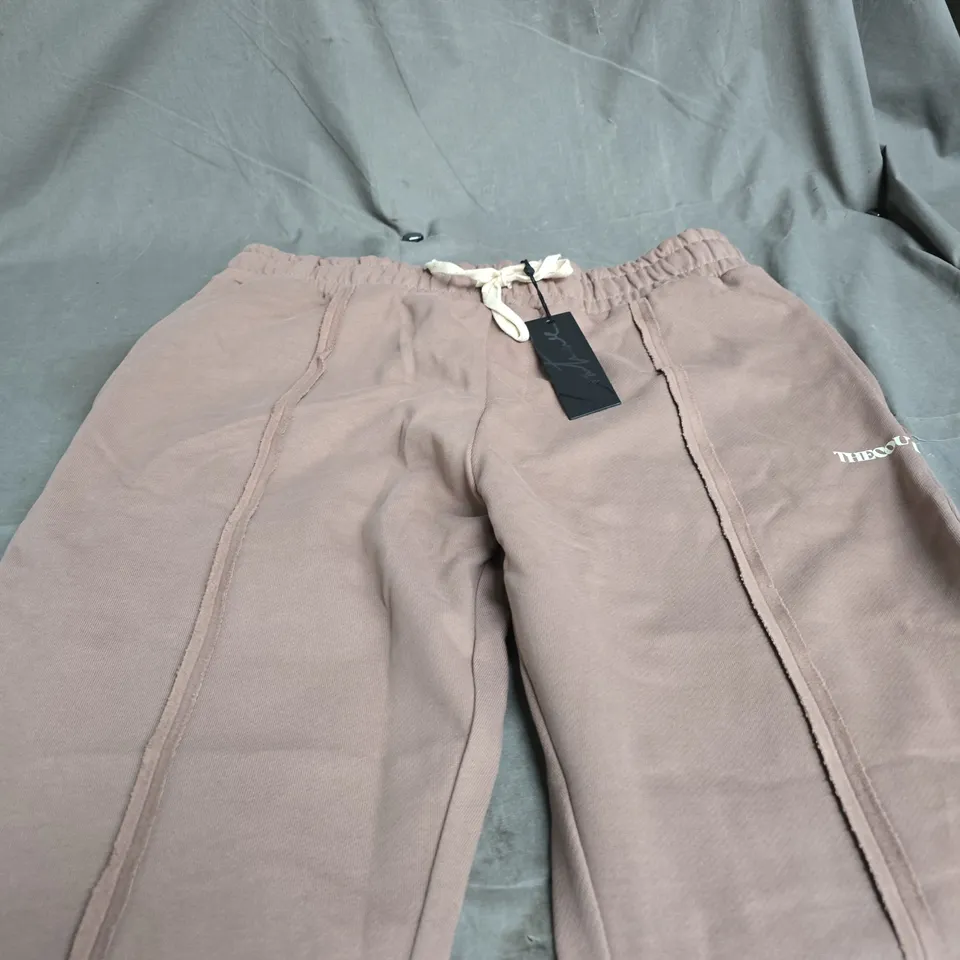 THE COUTURE CLUB BROWN RAW SEAM STRAIGHT LEG JOGGER – XXL