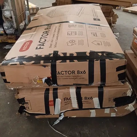 SET OF 2 BOXED, PARTS 2 OF 2, KETER 8X6 OUTDOOR GARDEN SHED (2 BOXES)