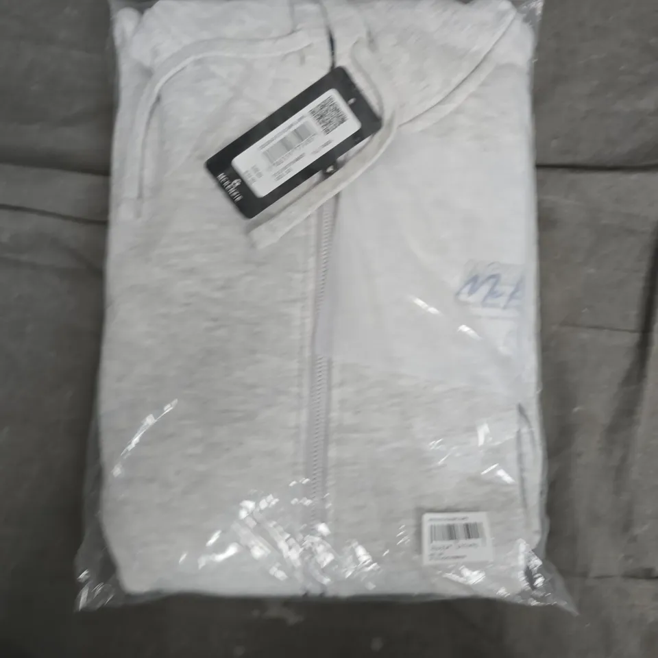 BAGGED MCKENZIE GREY ZIP HOODIE – SIZE UK LARGE (LGE) – NEW WITH TAGS