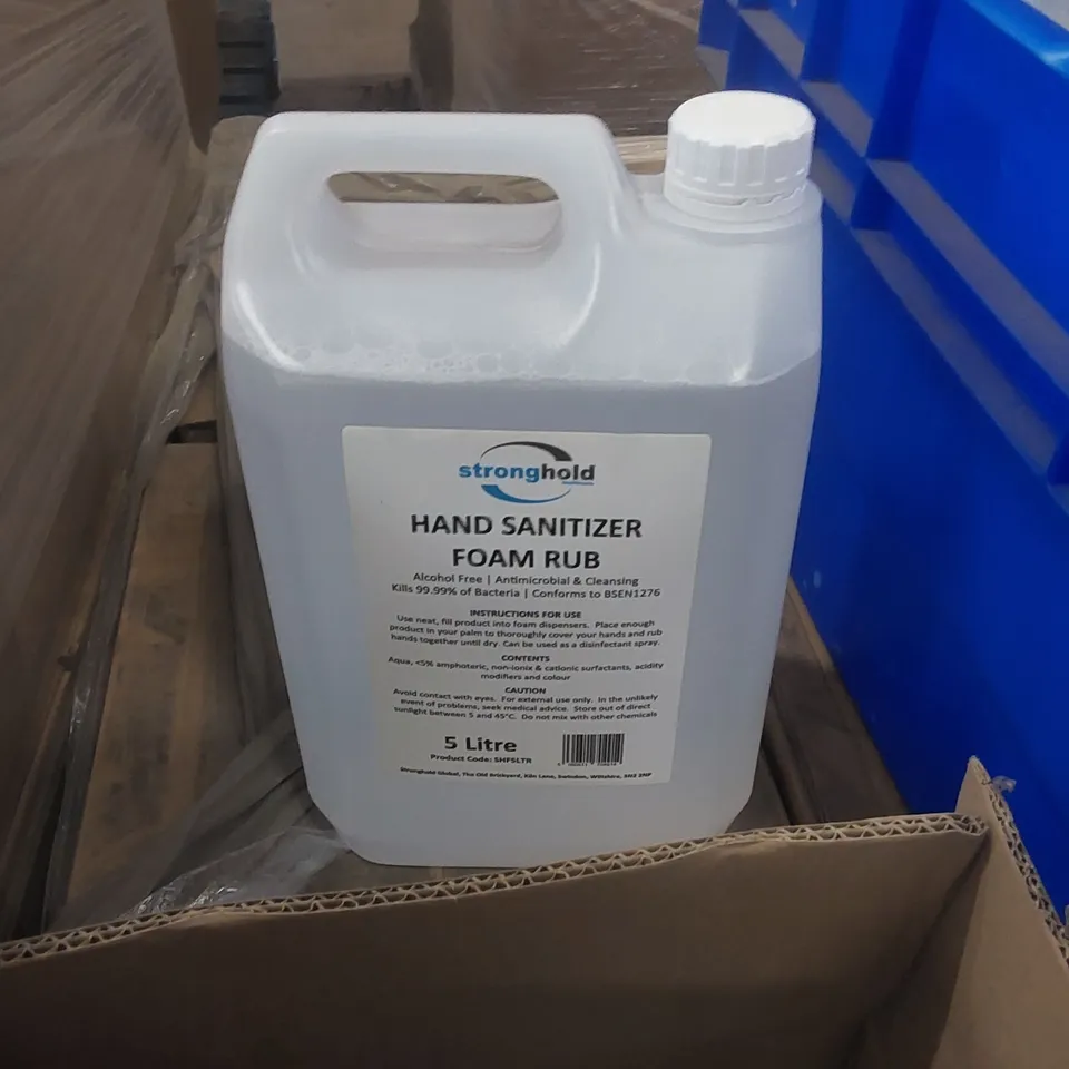 PALLET CONTAINING APPROXIMATELY 42x 5L STRONGHOLD HAND SANITIZER FOAM RUB