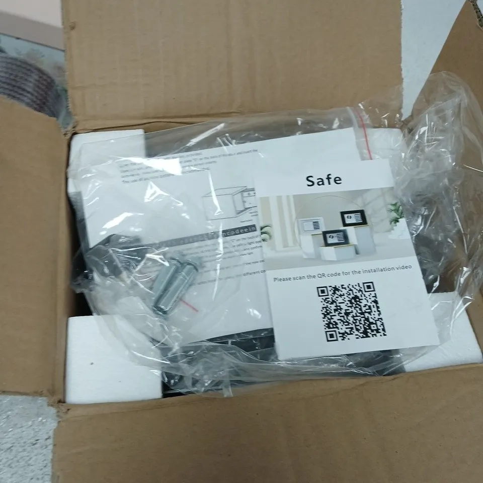 GREY DIGITAL SAFE WITH KEYPAD AND ROTARY LOCK – SMALL HOME SAFE